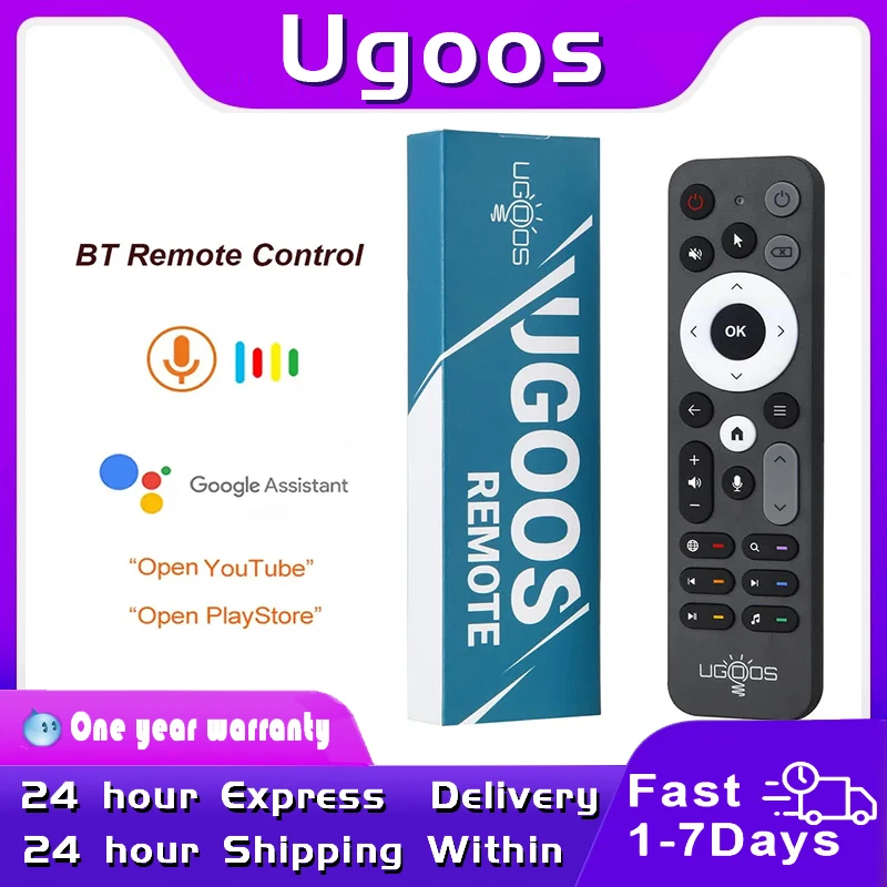 Original UGOOS UR02 BT Voice Remote Control Replacement for Ugoos SK1 TOX1 TOX3 AM6 AM8 AM6B PLUS X4 X4Q Cube Pro Extra TV Box