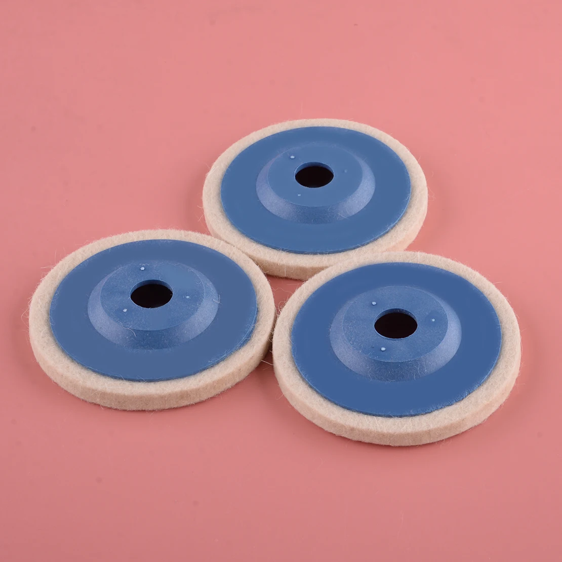 LETAOSK 3pcs/Set 100mm 4 Inches Wool Buffing Angle Grinder Wheel Felt Polishing Disc Pad