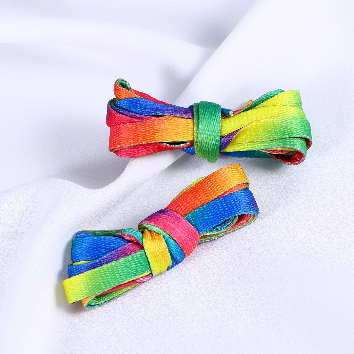 

120Cm Gradient Shoelaces Rainbow Flat Shoe Laces For Sneakers Sports Shoes Canvas Durable Polyester Cotton Blend Bright