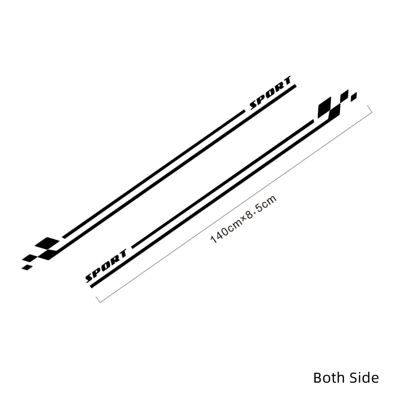 2PCS Door Stripe Sticker Vinyl Film Racing Style Decal Beetle 2015 2009 Cabriolet Auto Tuning Accessories - view 5