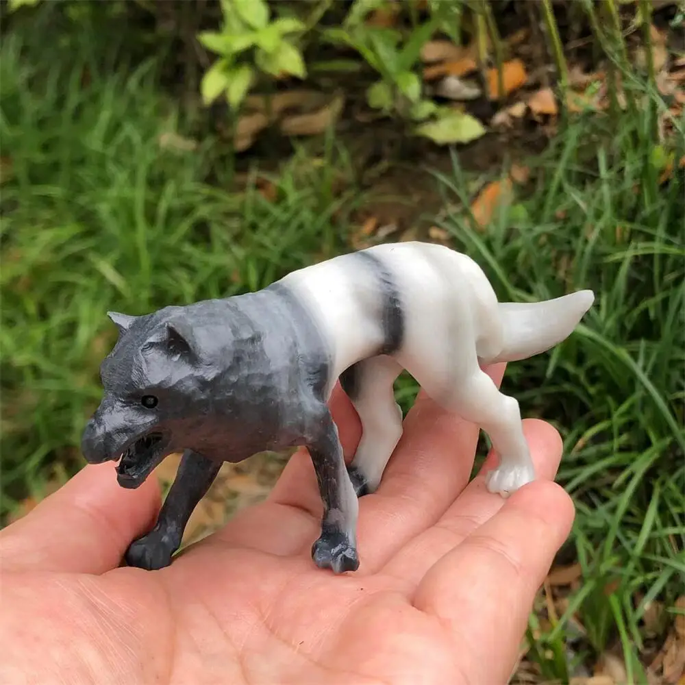 Natural Quartz Tai Chi Wolf Statue Carving - Healing Polished Mineral Home Decor Animal Figurine