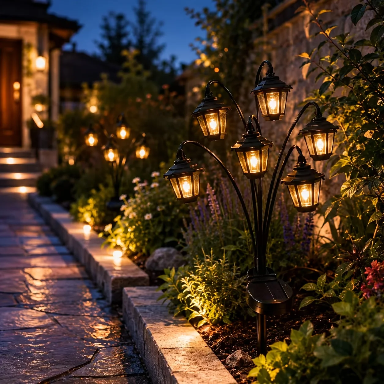 6 Heads Solar Pathway Lights V - Outdoor Lighting Manufacturers recension och pris