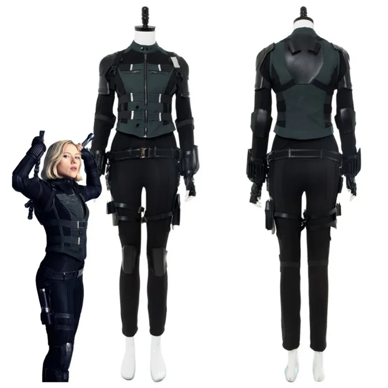 

Black Cosplay Widow Natasha Romanoff Cosplay Costume Outfit Halloween Carnival Custom Made