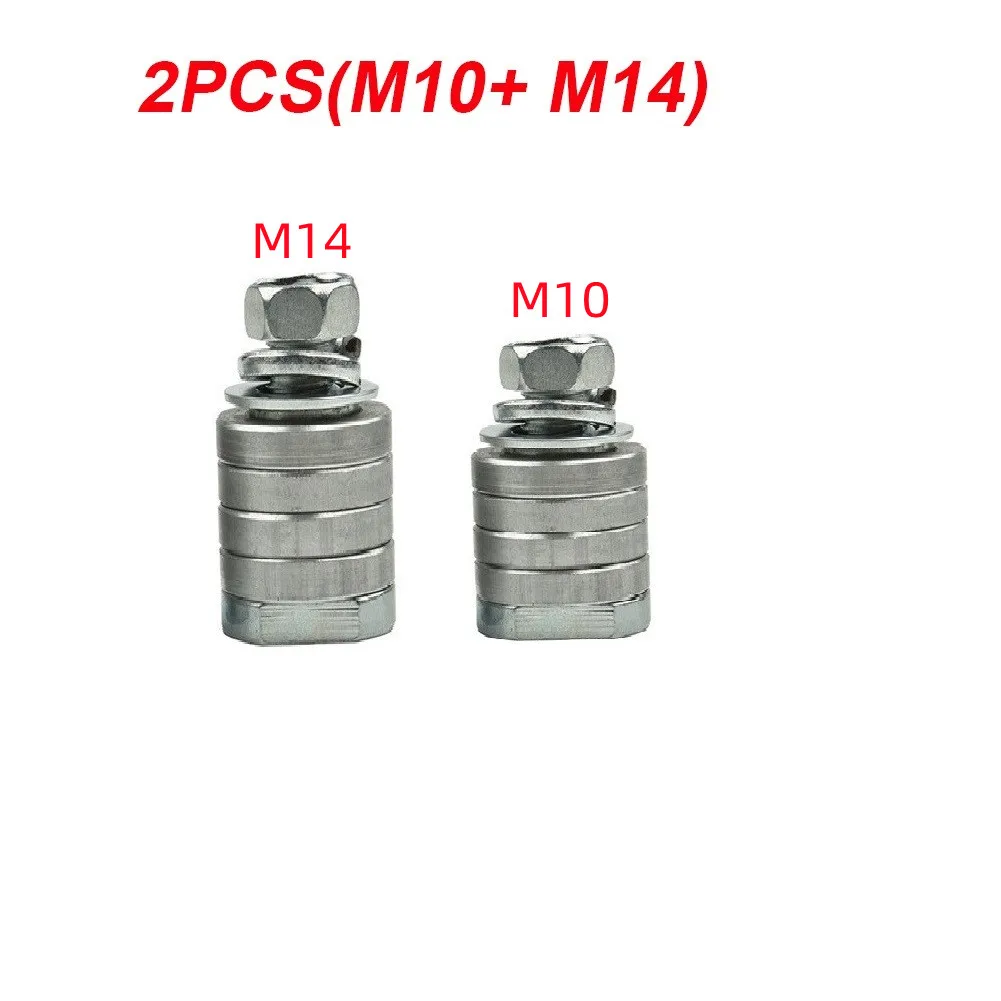 M10/M14 앵글 그라인더-그루빙 머신 어댑터 변환 키트, 플랜지 너트 금속 잠금 너트 그루빙 머신, 100/125-230 용