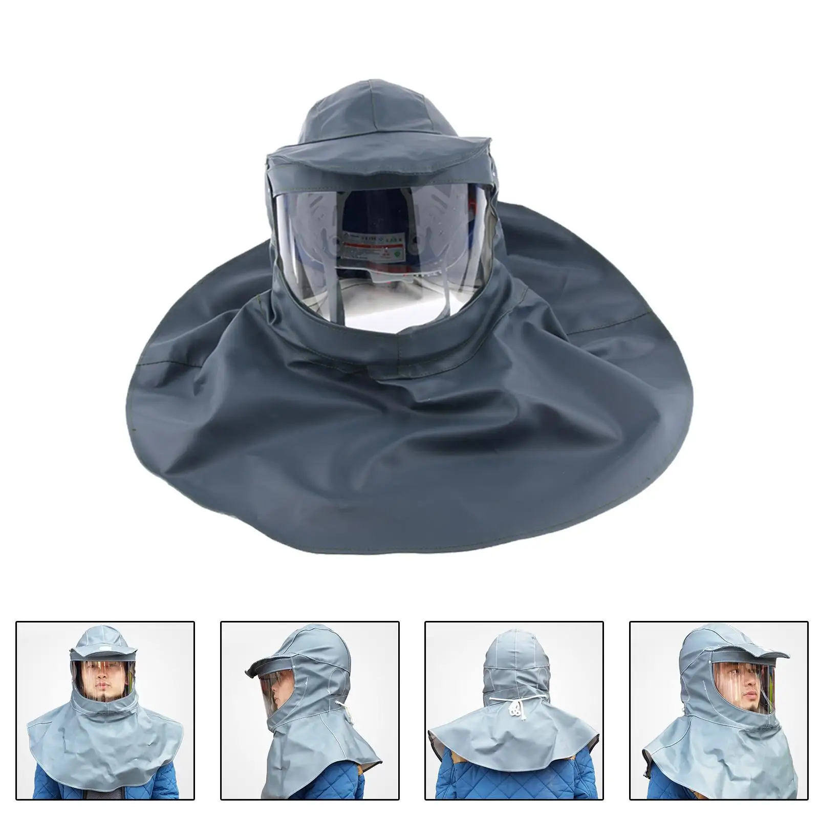 Defensive Shawl Hood Wind Dust Anti Defensive Simple Using Face Protection Neck Protector Acid and Alkali Resistant Hood