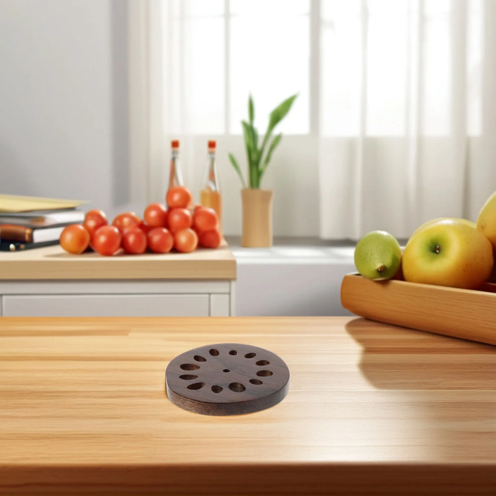 

Bamboo Wooden Coaster Brown Rustic Teacup Cushion Heat Resistant Anti Slip Dining Table Accessory Home Decor Kitchen Use