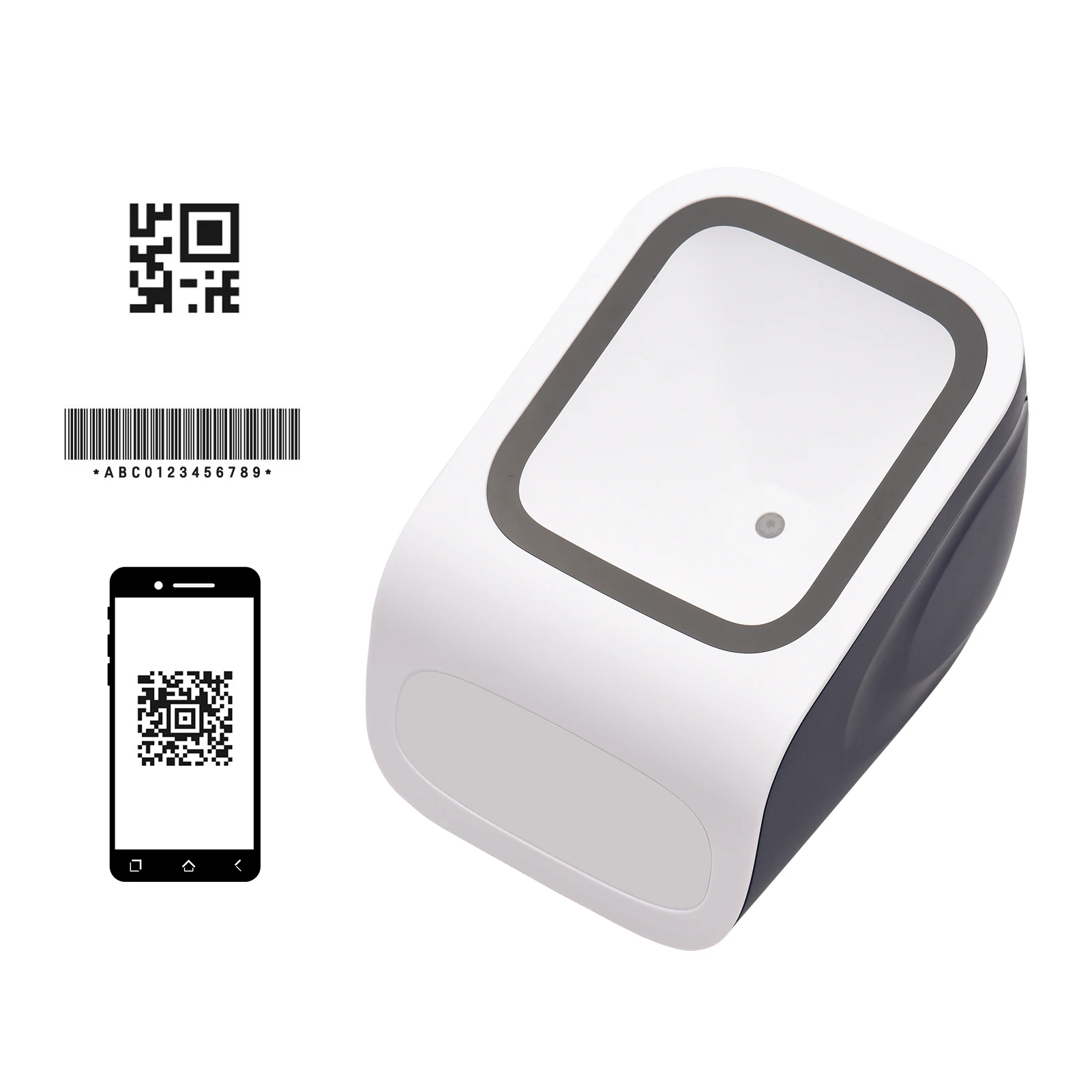 1D 2D QR Desktop Barcode Scanner Platform Hands-free USB Wired Bar Code Reader Scanner for Retail Store Mobile Payment Computer