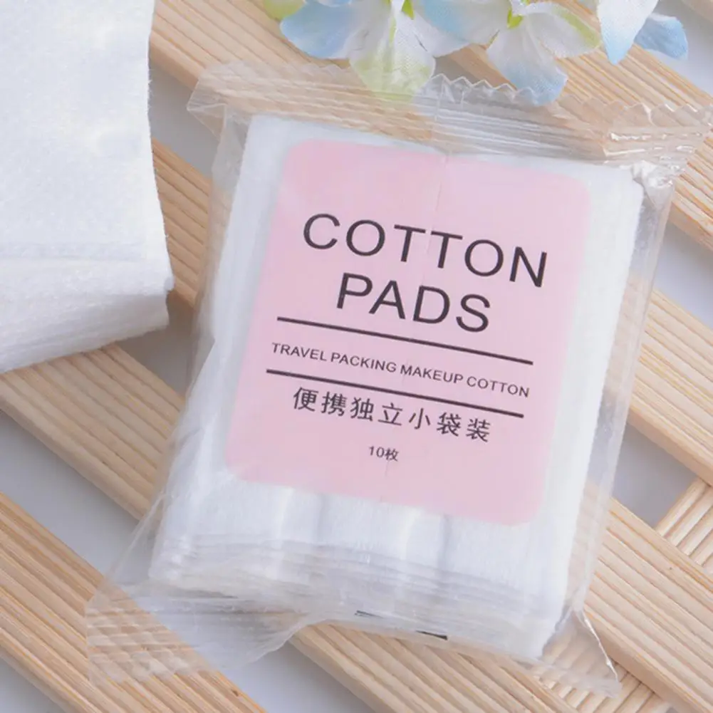 10Pcs Makeup Remover Pad Cotton Soft for Home Makeup Remover High Water Absorption Pad Round Cosmetic Disposal Pads for Home