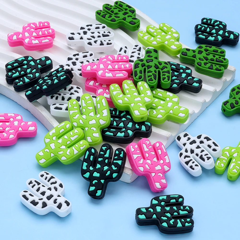 

5 шт. красочные силиконовые бусины кактуса для ухода за ребенком, цепочки для соски, ожерелье, браслеты, аксессуары для изготовления ювелирных изделий своими руками