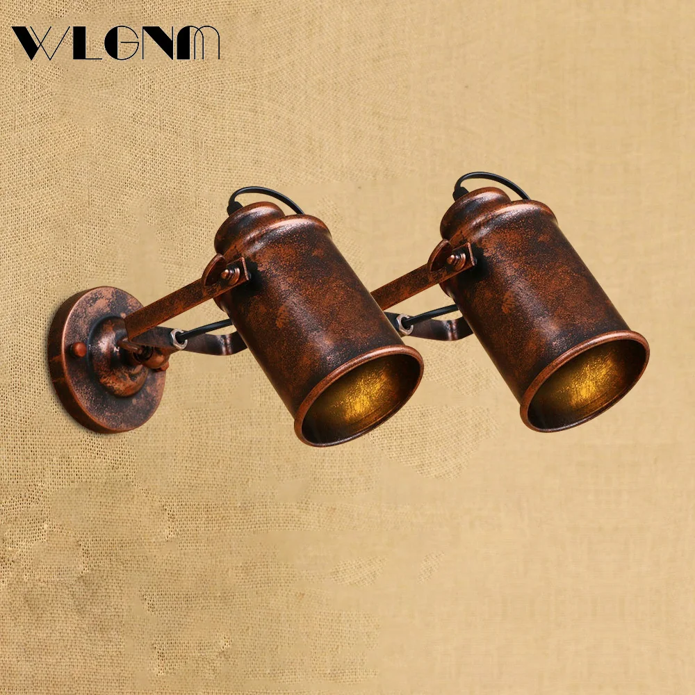 

Vintage Retro Wall Lamp Lights Fixtures for Corridor Loft Cafe Restaurant Industrial Style Country Indoor Home Decoration E27