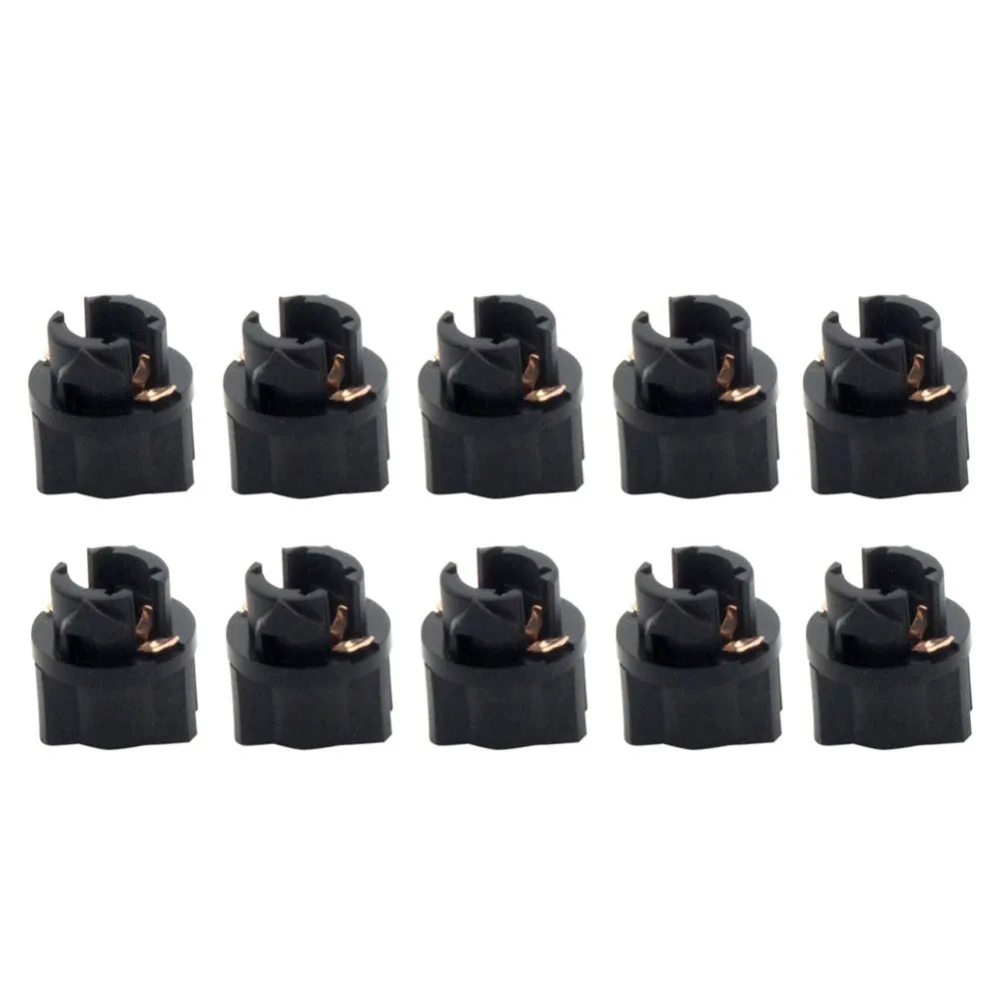 10Pcs T5 LED Twist Socket T5 V2 PC74 Instrument Panel Cluster Replacement Socket Lamp Holder