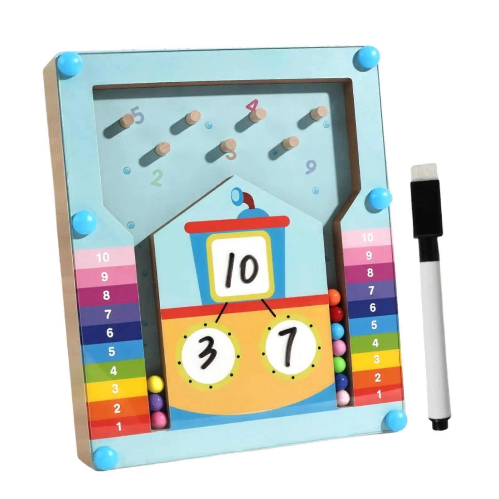 Houten tellen getallen bord nummer berekening leermiddelen wiskunde speelgoed nummer rekenkundig leren voor kinderen nieuwjaarscadeau