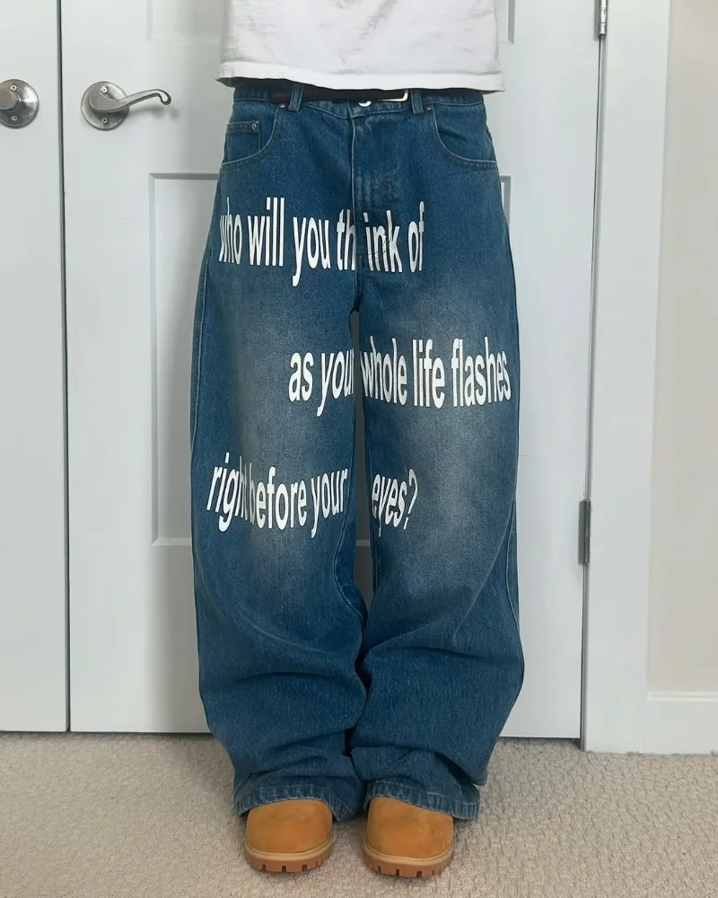 Рисунок 4 - Y2K мужские джинсы Harajuku узор