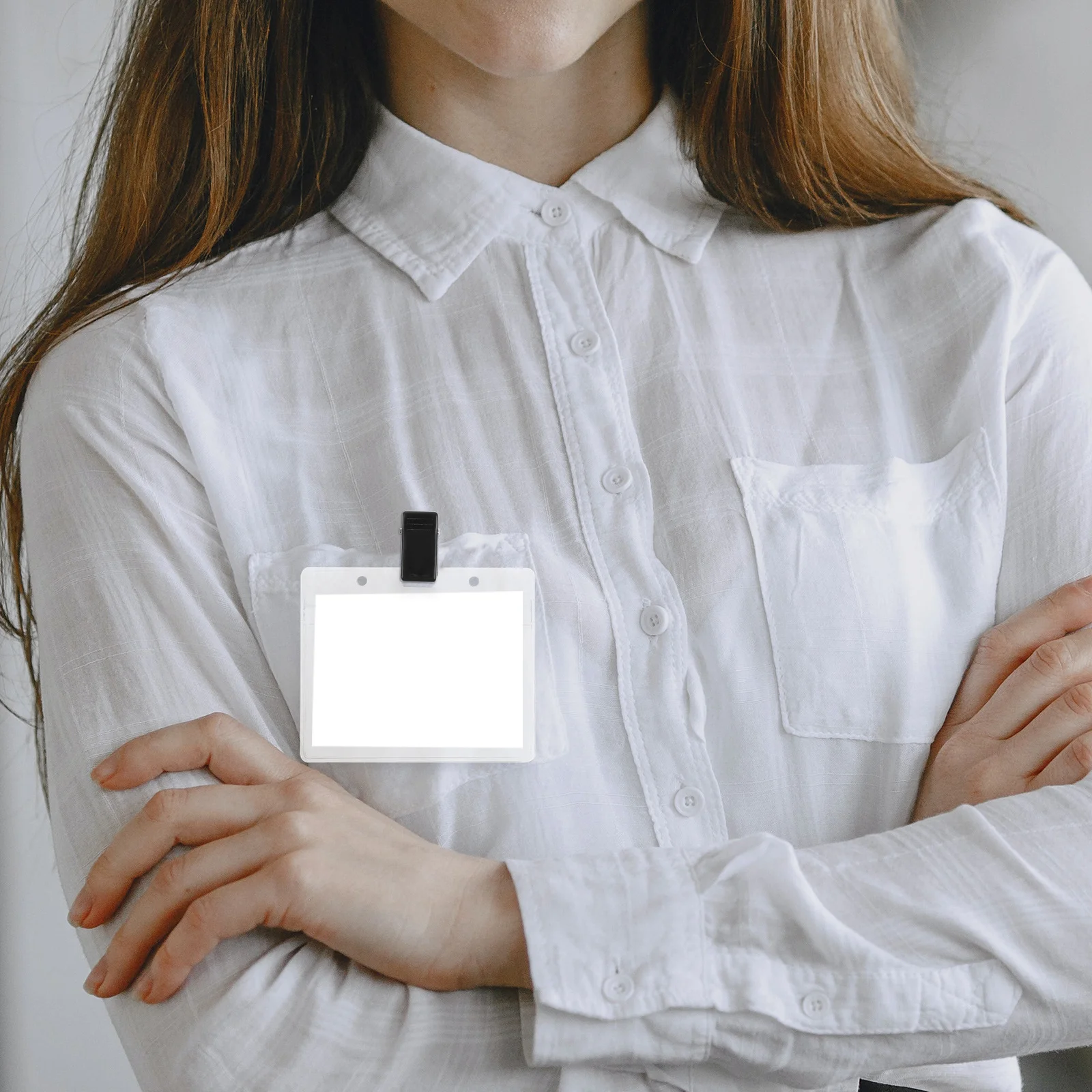 100 個粘着バッジクリップ ABS 鋼オフィス ID カードホルダー小さなスプリングポータブル特大バインダークリップ
