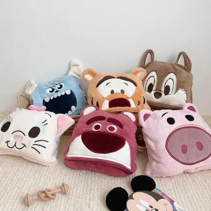 Kawaii Disney Lotso Chip Sullivan Tiger Children's Bathtowel Cloak Cute Cartoon Anime Peripheral Boys and Girls Birthday Gifts