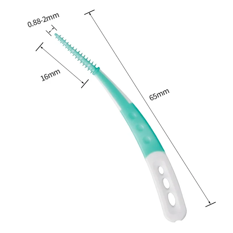 Soft Rubber Oral Hygiene Brush Silica Gel Interdental Brush Adult Care Teeth Whitening Clean Picks Cranny Push-Pull Tool Brush