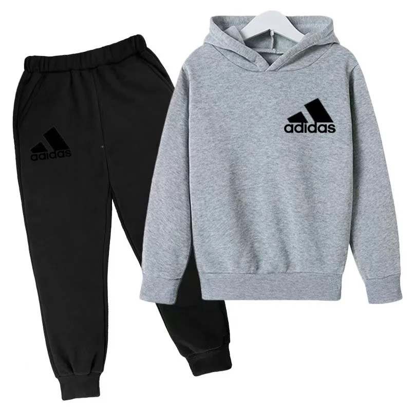 Neueste Marken-Sportbekleidung für Kinder - Hoodie-Jacke T-Shirt+Hose - Bequeme und Lockere Passform - Geeignet für Jungen und Mädchen im Alter von 3 bis 13 Jahren – Detail 14