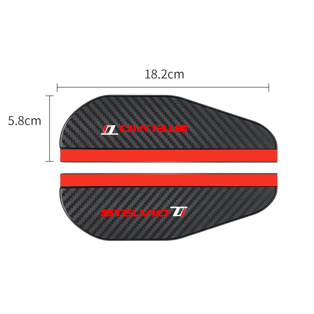 for alfa romeo stelvio ti q4 sport Quadrifoglio 2pcs car Rearview mirror Carbon fiber Rain car accessories