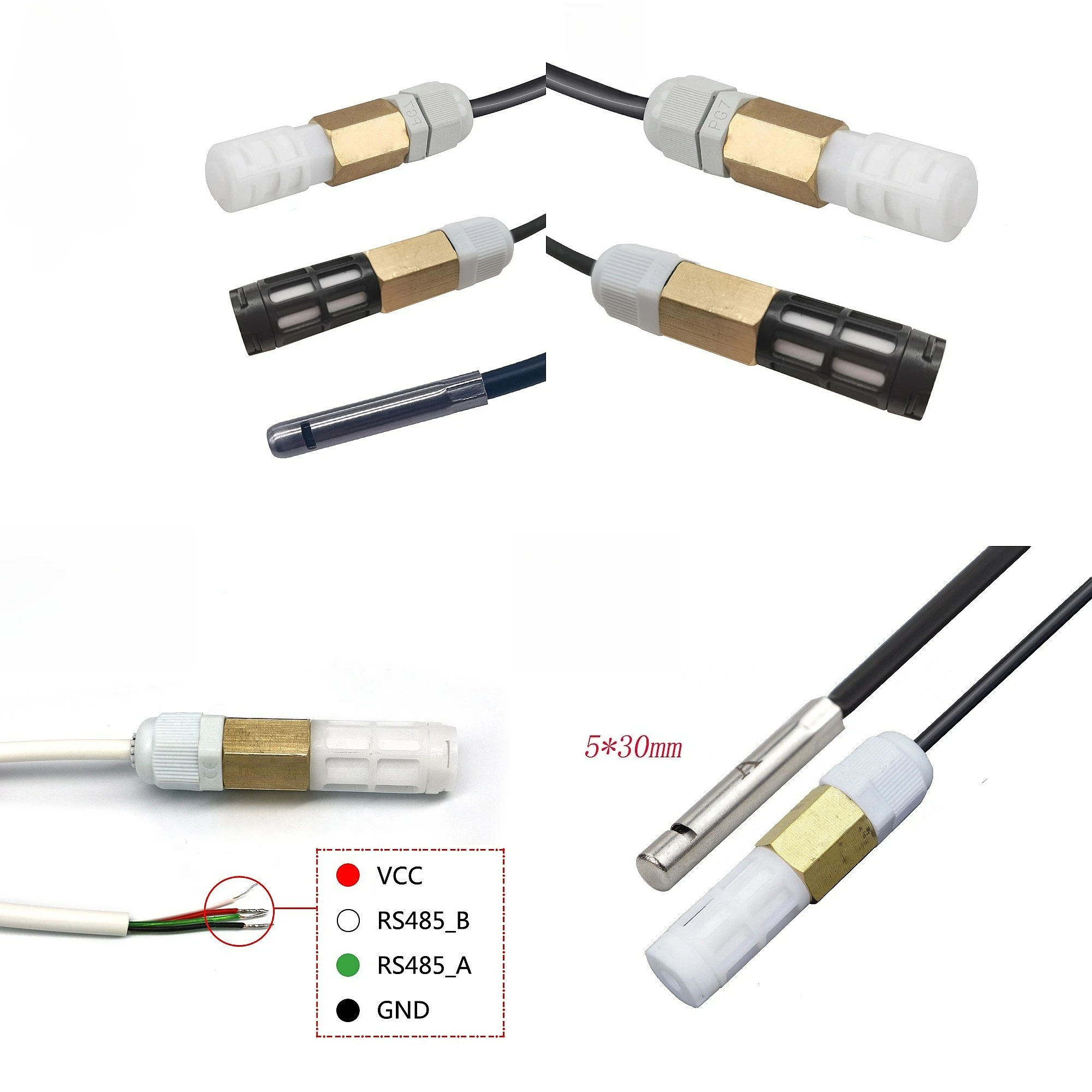 RS485 Temperature Humidity Sensor SHT20 SHT21 SHT40 SHT30 SHT31 SHT35‑40~+125℃ Indoor Environment Detector