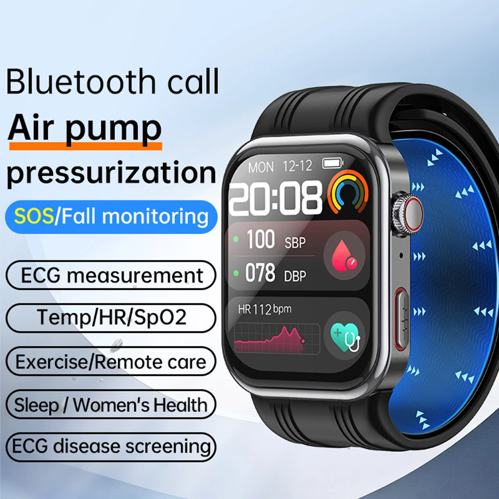 

Умные часы с точным измерением давления, ЭКГ+ППГ, пульсометром, анализом липидов и мочевой кислоты для мужчин и женщин