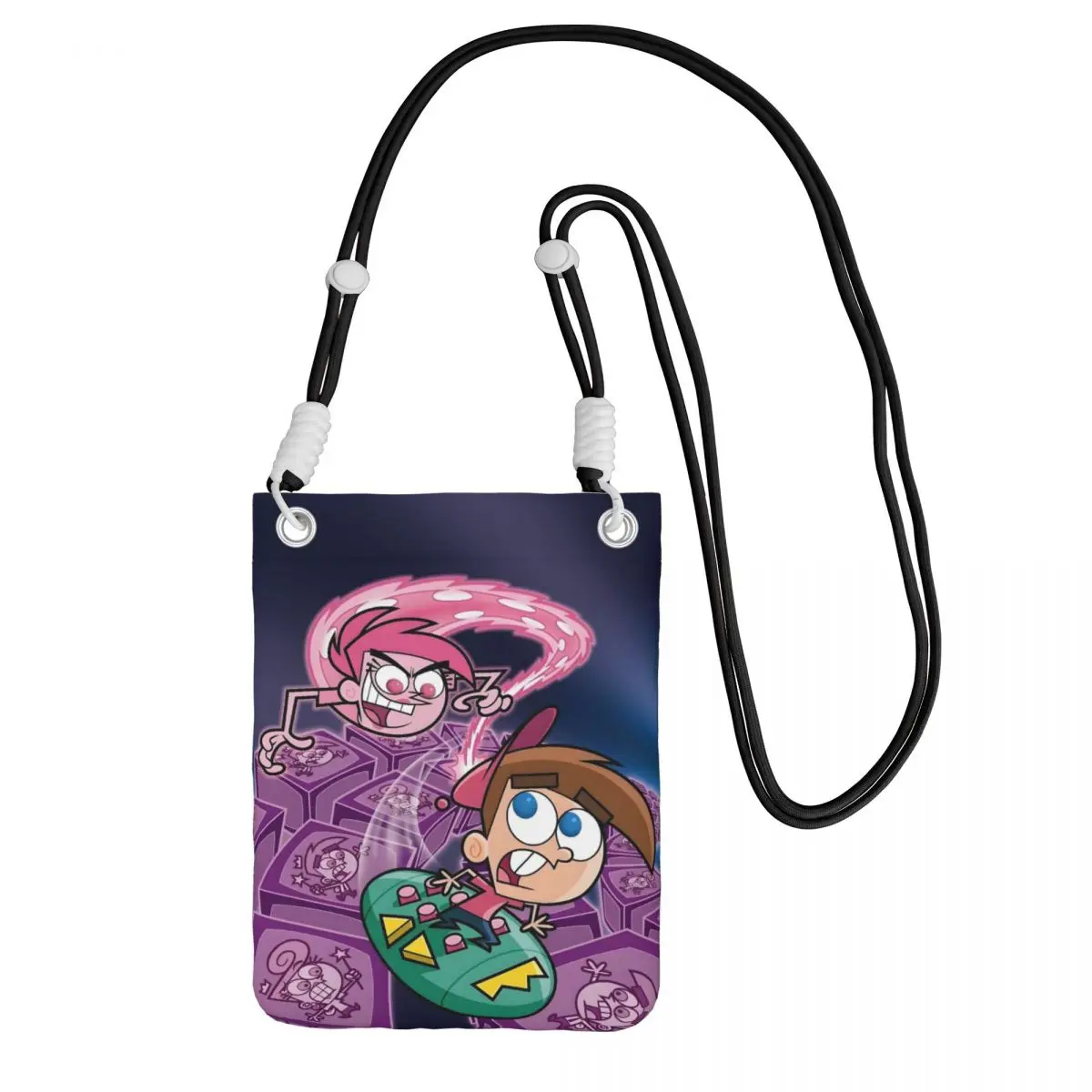 

Сумка для мобильного телефона на заказ Cool The Fairly Oddparents для женщин и мужчин, анимационная сумка через плечо, парк развлечений, регулируемая длина