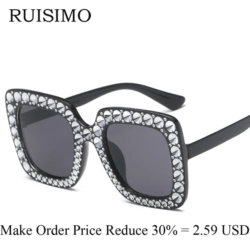 Make Order Price Reduce 30% Women Square Sunglasses Ladies Brand Designer Luxury rhinestone Sun Glasses Sunglasses for women