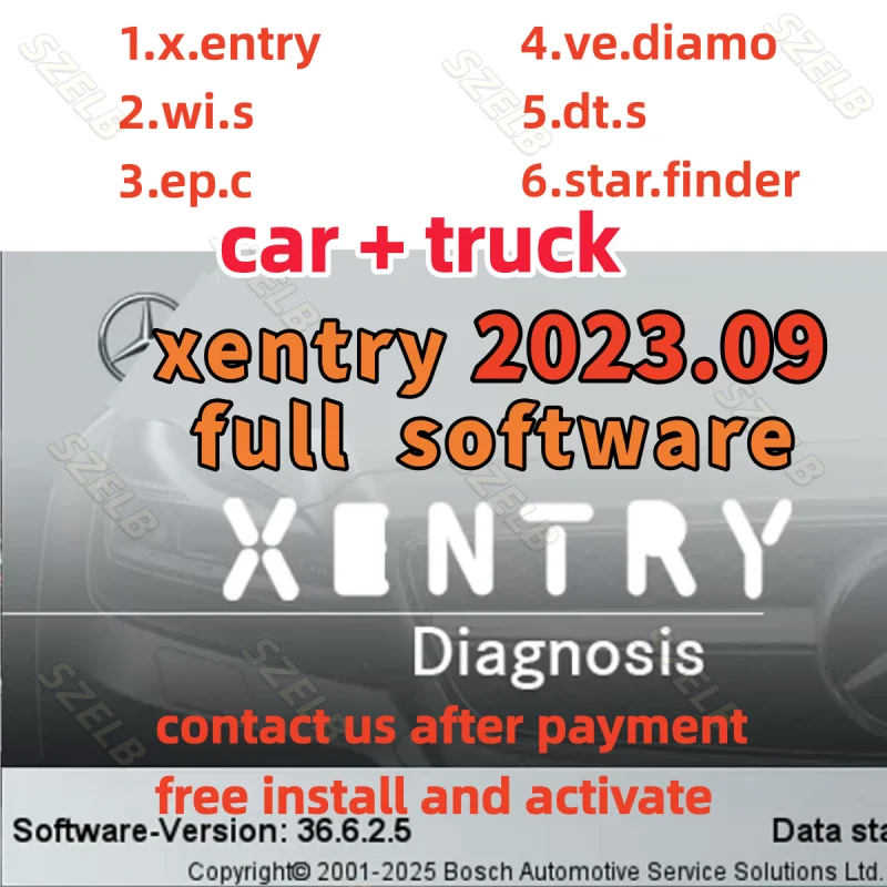 2023.09 and Newest xentry diagnostic software for merced.es Ben-z v.ediamo/d.ts/wi.s/ep.c/Star-finder for c4/c5/openport