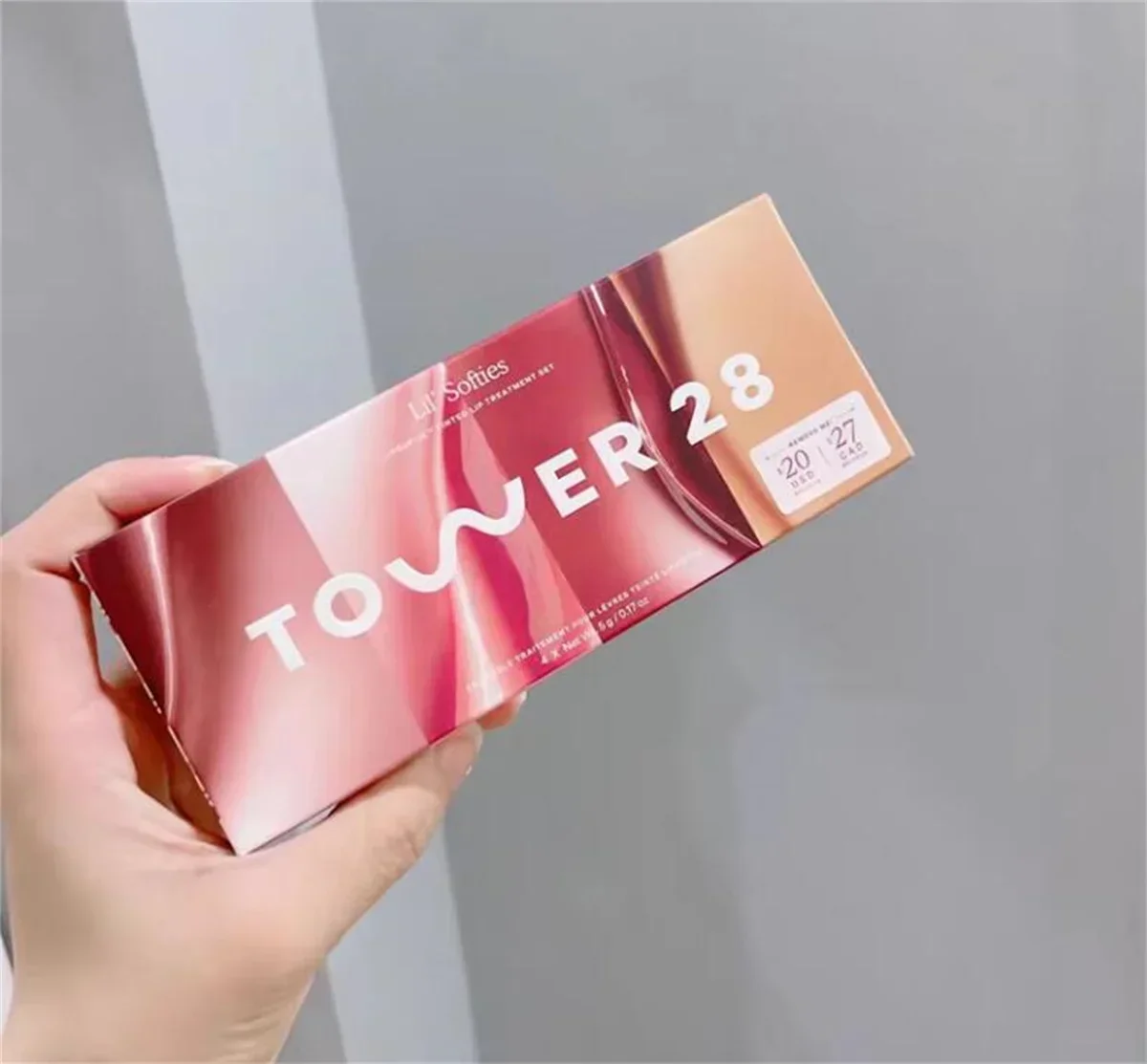 Tower 28 Beauty Mini Lil Softies Tinted Lip Balm Sugar Plum Deep Moisturizing Smoothing Lip Lines Daily Lip Care 4 * 5g