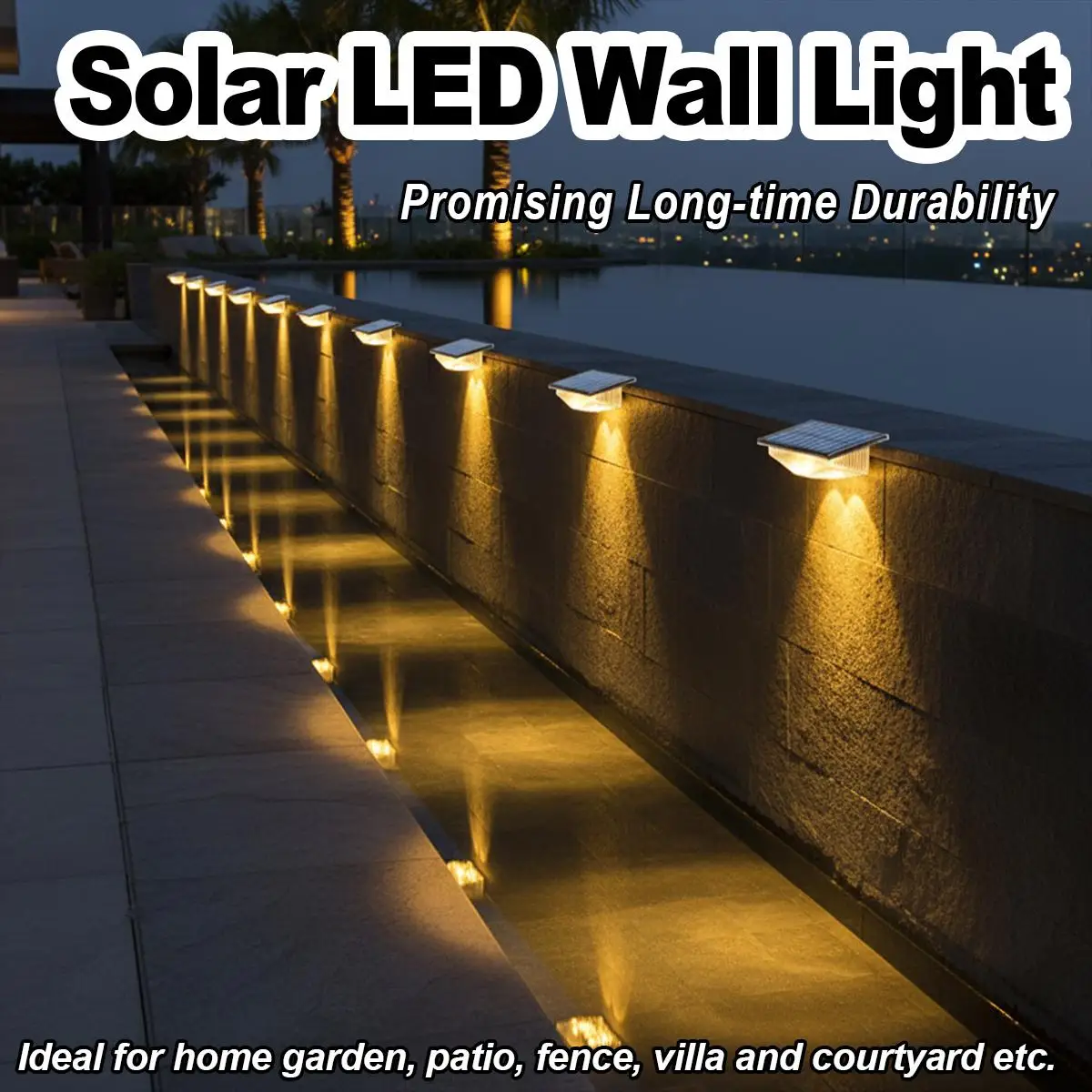 4Pcs Solar Fence Lights Dusk To Dawn Sensor Outdoor Wall Lamp Design Garden Yard Deck Decorative Exterior Fixture Home Art Led