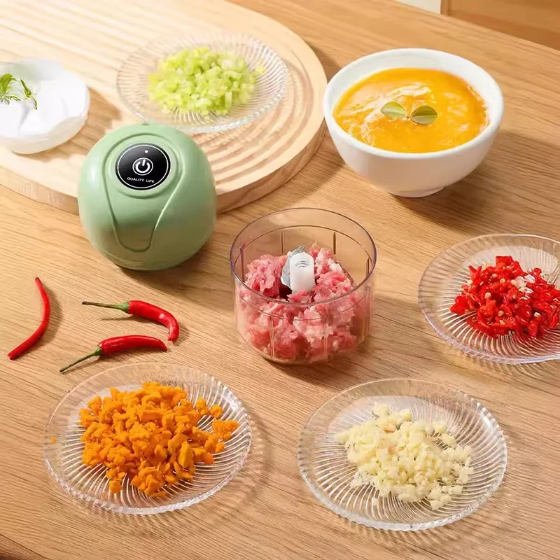 Garlic Masher 260ML Food Blender Household Garlic Cutting Machine Garlic Crusher Garlic Pulling Machine Electric