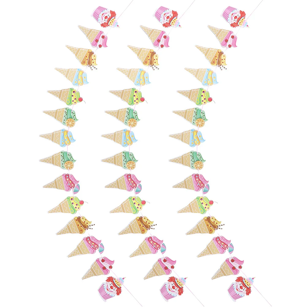 

3Sets Hawaiian Themed Ice Banner Colorful Hanging Banner for Tropical Beach Wedding Festival Hawaiian Party Decor