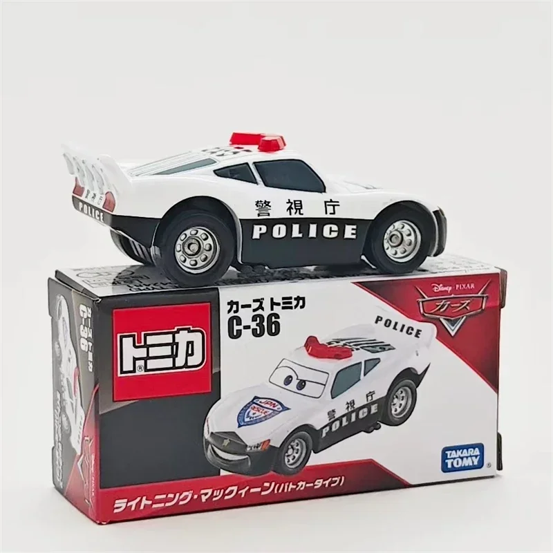 TAKARA TOMY TOMICA 레이싱 스토리 맥퀸 경찰차 합금 모델, 어린이 장식 장난감 컬렉션, 어린이 선물