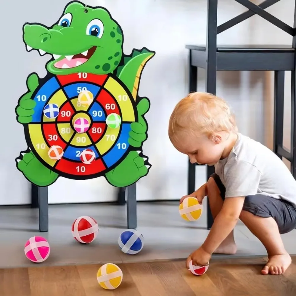 Sticky Dart Board for Kids, Soft Ball Darts Toy for Indoor & Outdoor Play, Educational Parent-Child Game