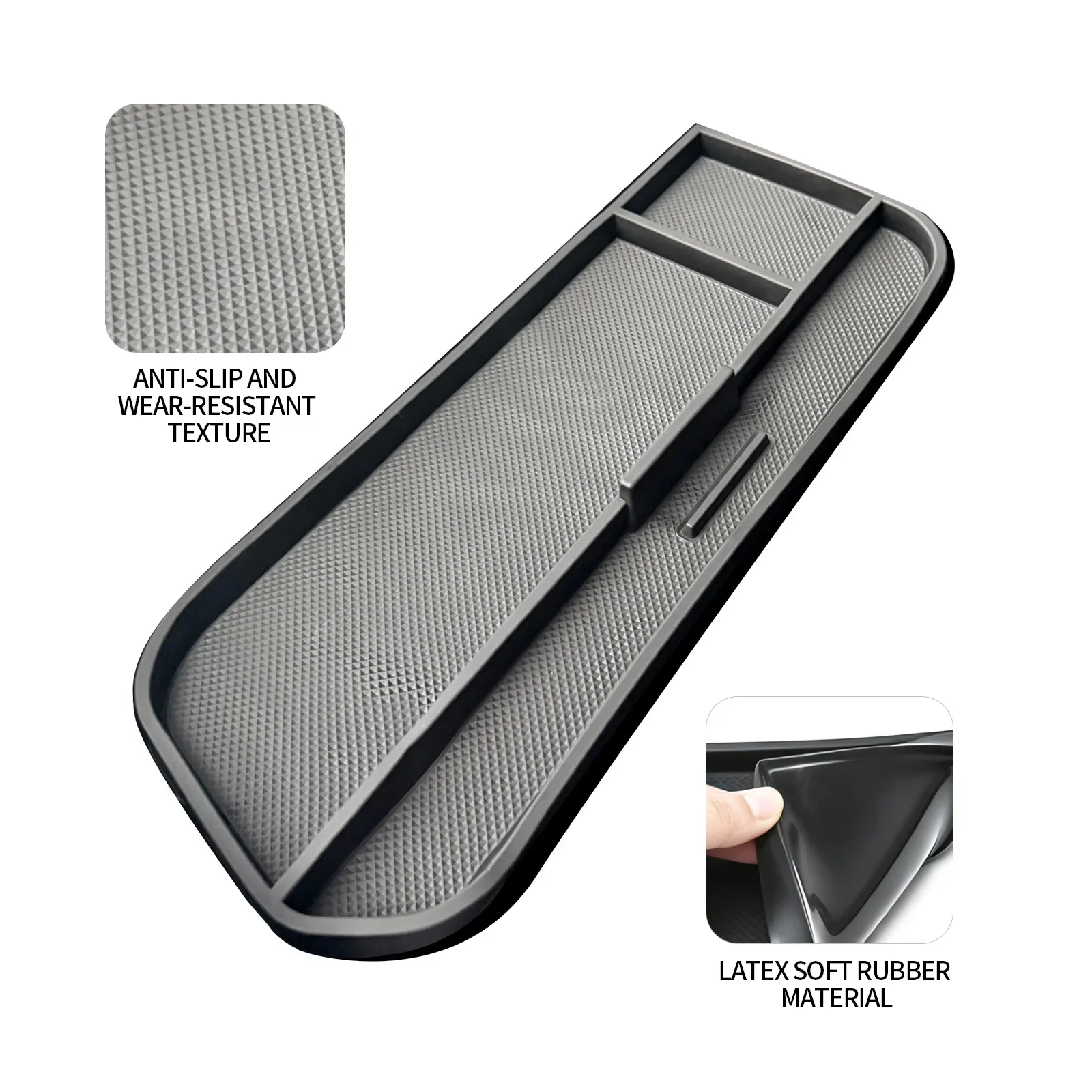 For Toyota Land Cruiser FJ 2026 Car Co-pilot Instrument Storage Tray Passenger Side Dashboard Organizer Box Anti-Slip Pad detail image 4