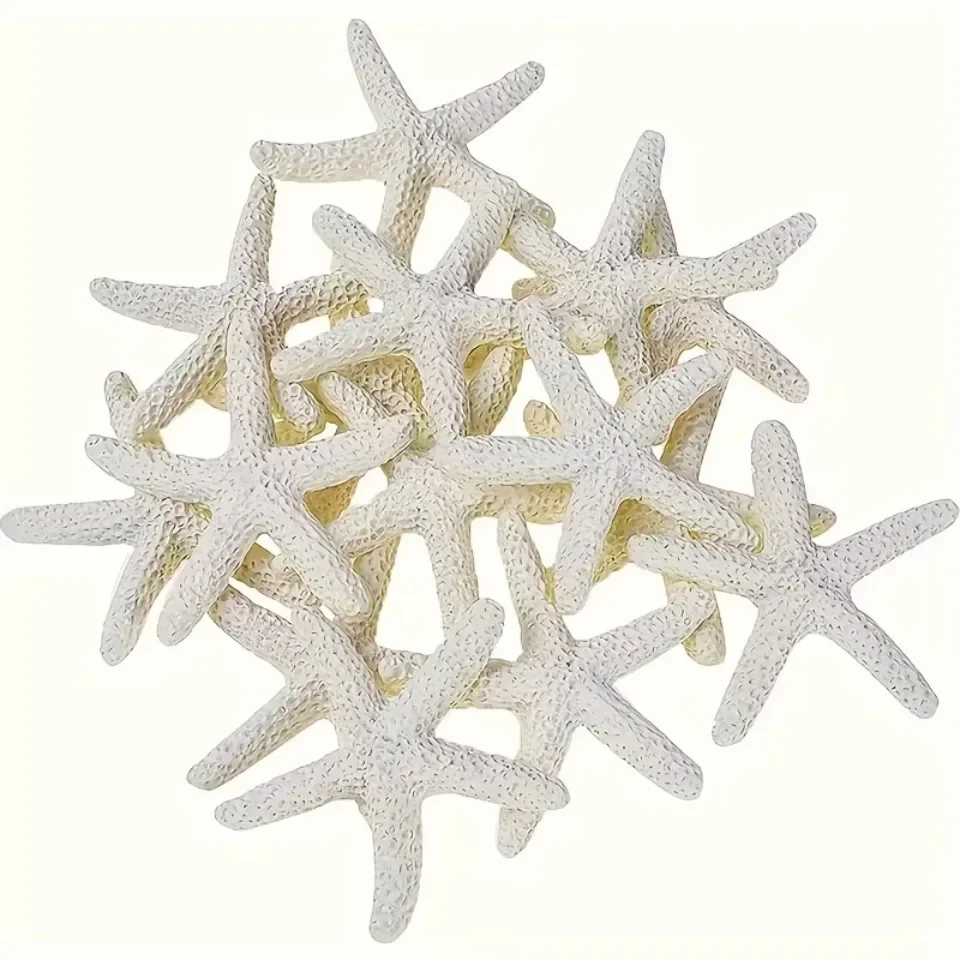 20pcs Versatile Resin Starfish Decorations - Perfect for Weddings, Christmas, Halloween, Easter - Featherless Craft Design
