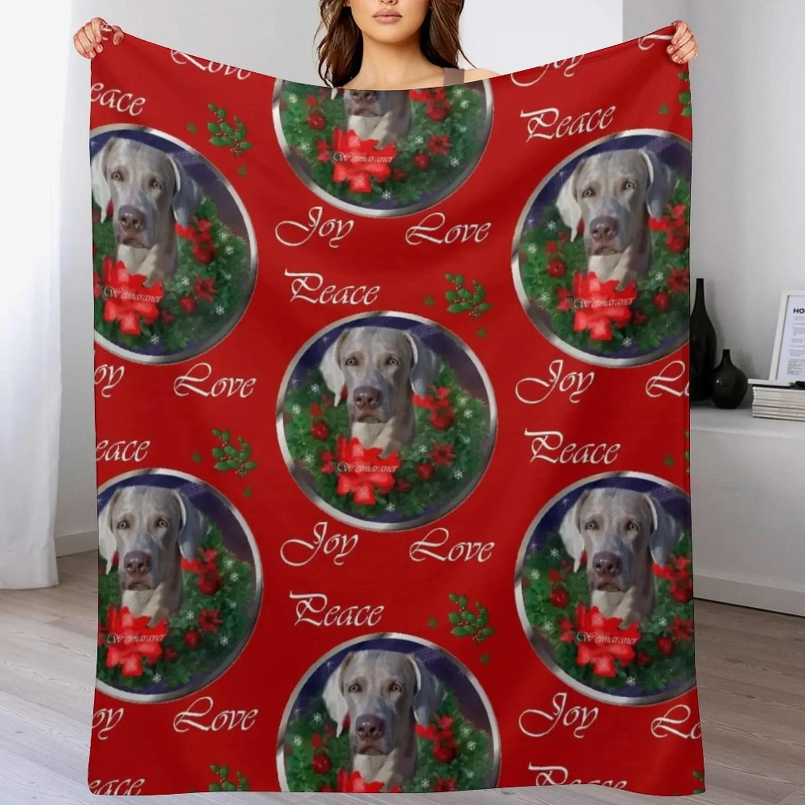 

Weimaraner Christmas Gifts Throw Blanket Luxury Brand Bed Fashionable Quilt Cute Blankets