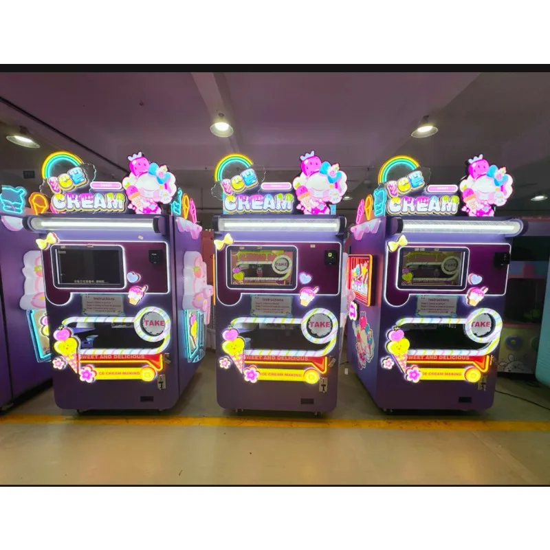 High Output Soft Serve Ice Cream Vending Machine 160 180 Cups Capacity 45s Serve Time for Amusement Park Cinema School