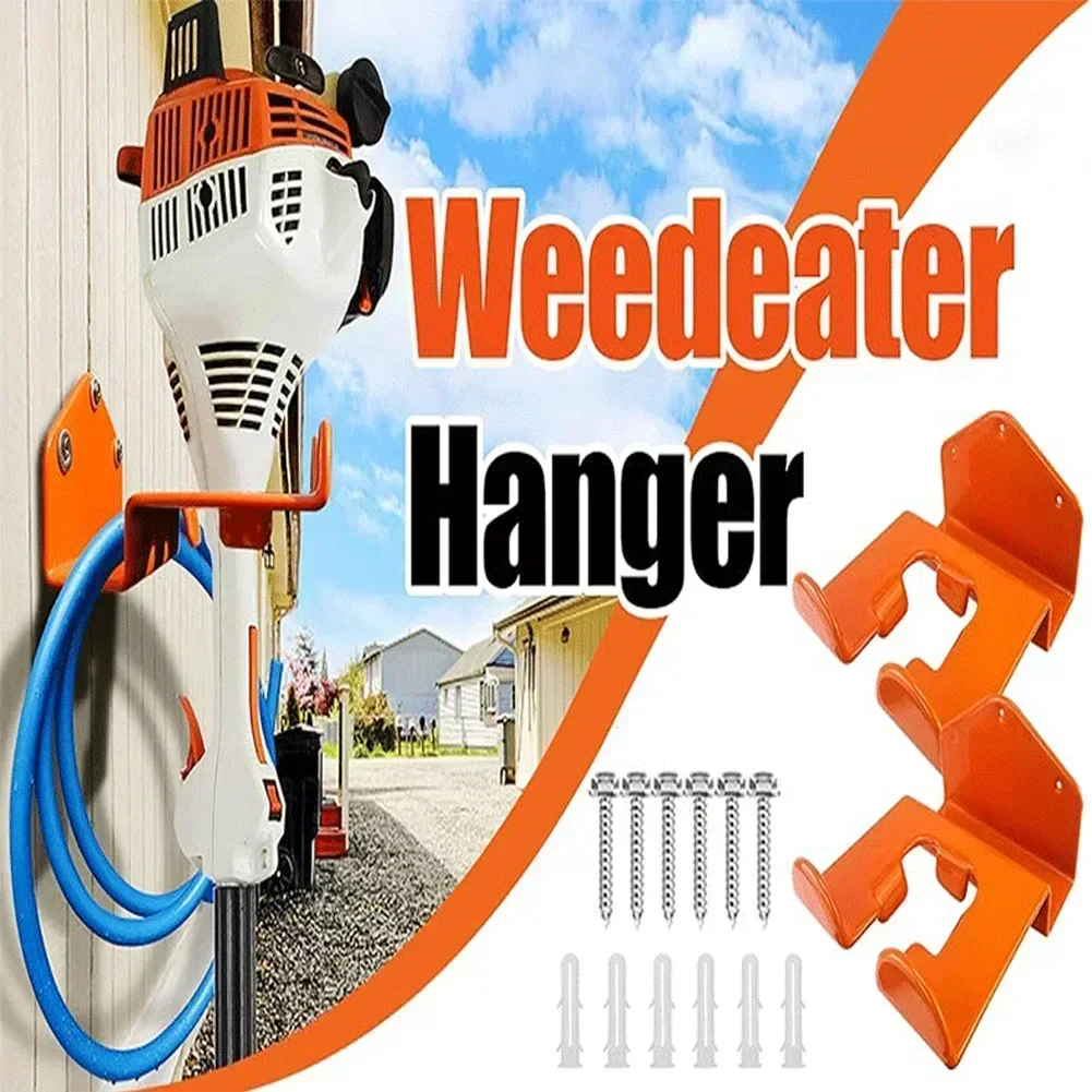 

2pcs Wall Mounted Grass Trimmer Rack Multi-purpose Heavy Duty Garage Storage Organizer For Garages/chainsaw Storage/gardens