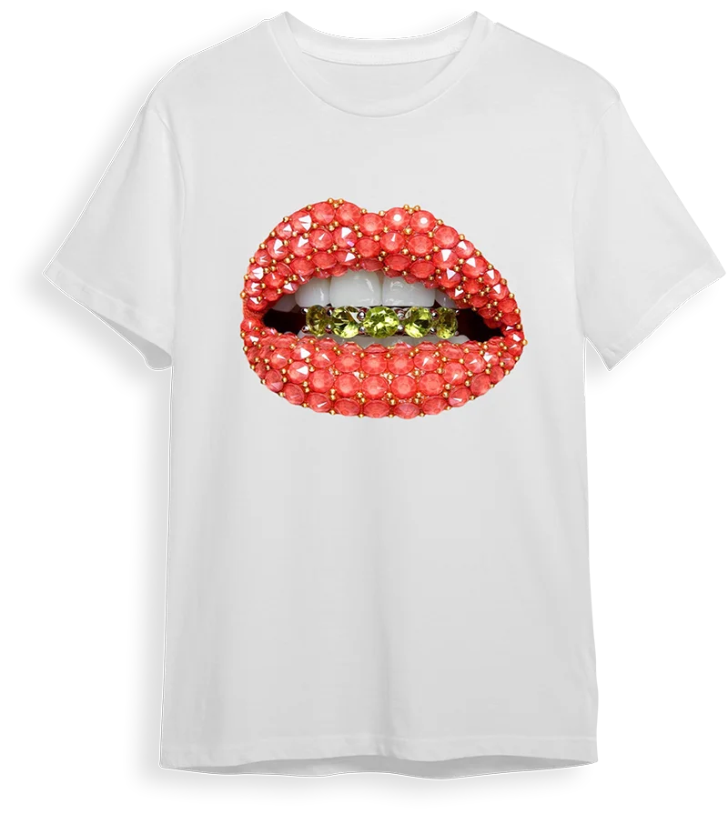 DTF parche adhesivo de hierro con labios rojos para ropa, ropa, todo, camiseta, bricolaje, Sudadera con capucha, bolsa, almohada lavable