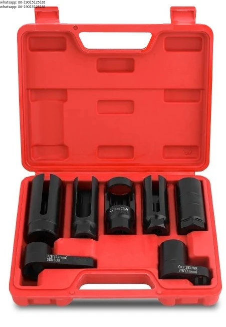 

3/5/7/10pc Socket Kit Oxygen Sensor Key Socket Kit 3/8" and 1/2" Removal Sensor Unit Tool Anti-fouling Mechanical Workshop Tool