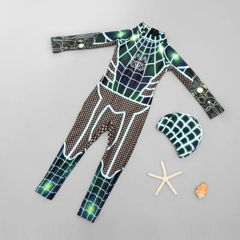 3-12Y Kid Jongen Cartoon Grote Jongen Badpak Badmode Uv Zon Bescherming Zwemmen Kostuum Badpak Outfit Koreaanse Zonnebrandcrème