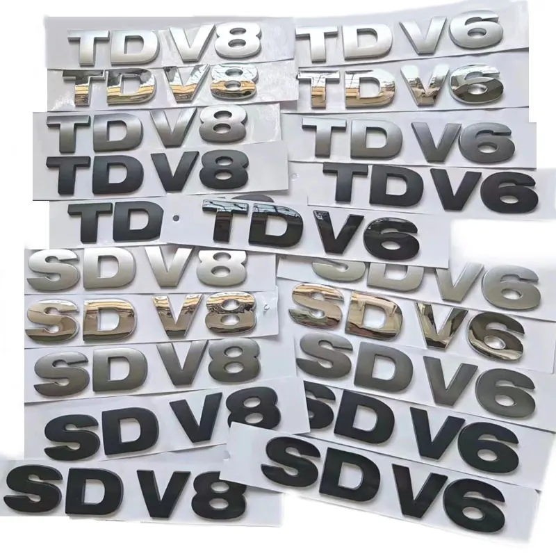 SDV6 SDV8 TDV6 TDV8 MARK logo car stickers for Land Rover Range Rover SDV6 SDV8 refit TDV6 TDV8 rear trunk label accessories