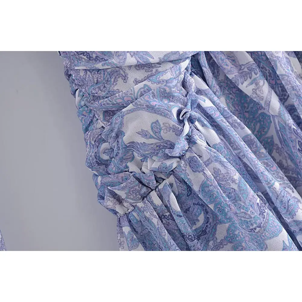 E Vestido Vintage con Diseño Floral y Cinturón en la Cintura, Corte Recto, Fibra de Poliéster, Manga Larga, Ajustado, ...