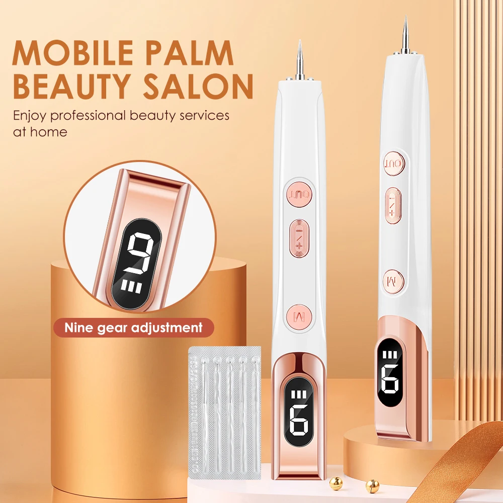 9 Gear Plasma Pen Freckle Remover Machine Skin Tag Black Dot Dark Spot Remover Laser Pen Beauty Care Tools