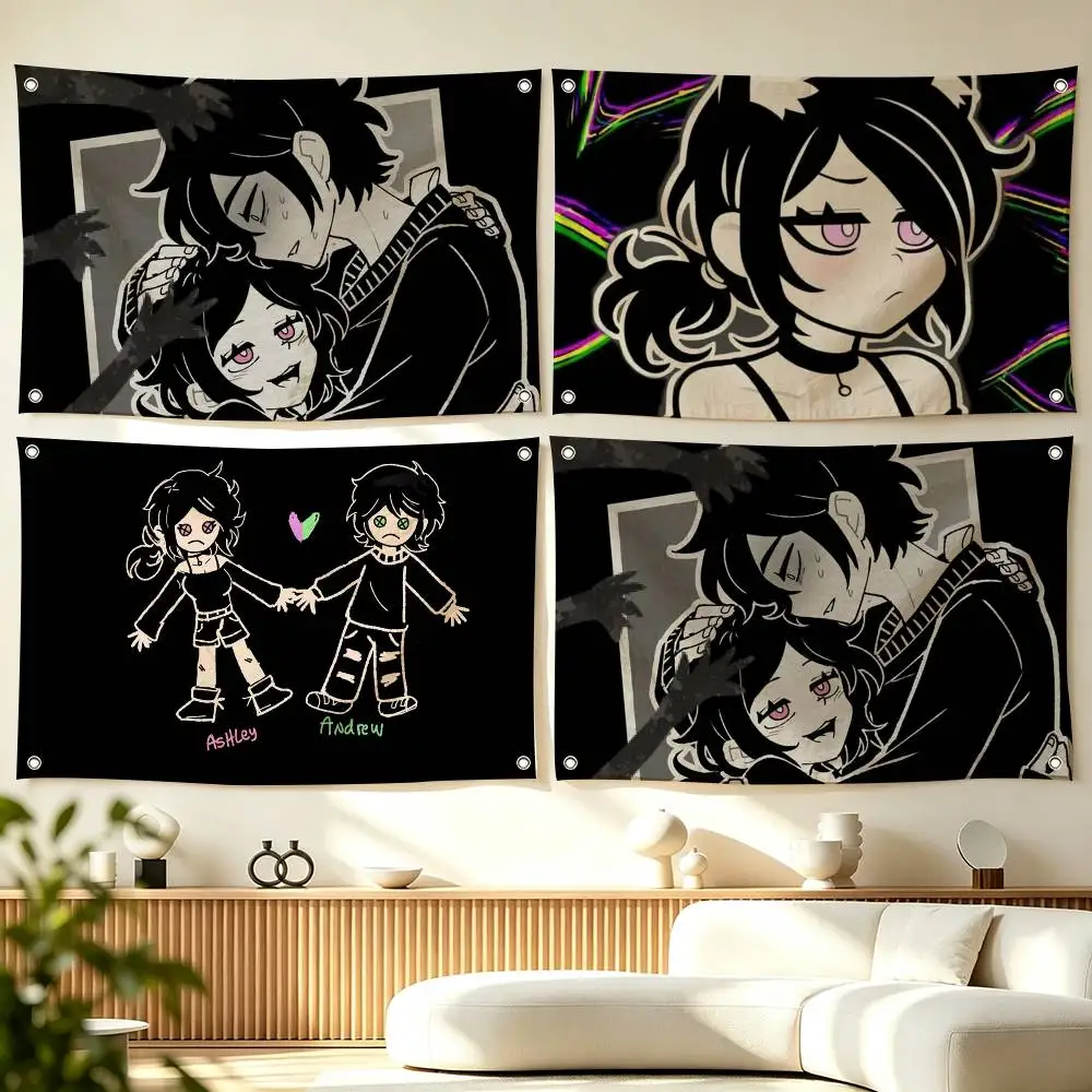 T-The Coffin of Andy and Leyley Flags for Bedrooms Home Decor Items Outdoor Decors Garage Decoration Flaga
