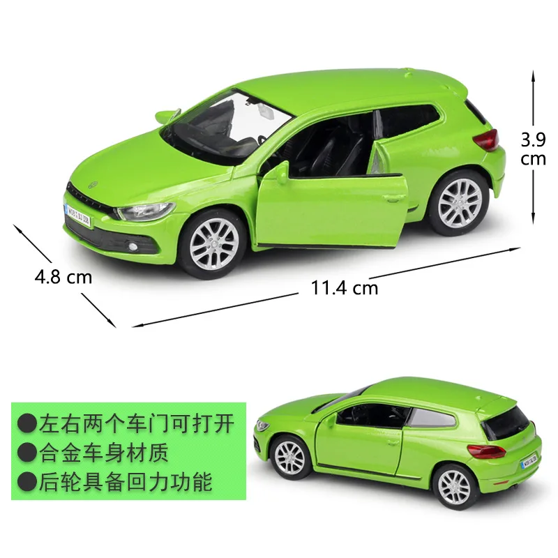 WELLY 1:36 Volkswagen Scirocco Alloy Car Model Mock-up Of The Finished Alloy Cars Model Cool Toys Children Birthday Funny Gifts