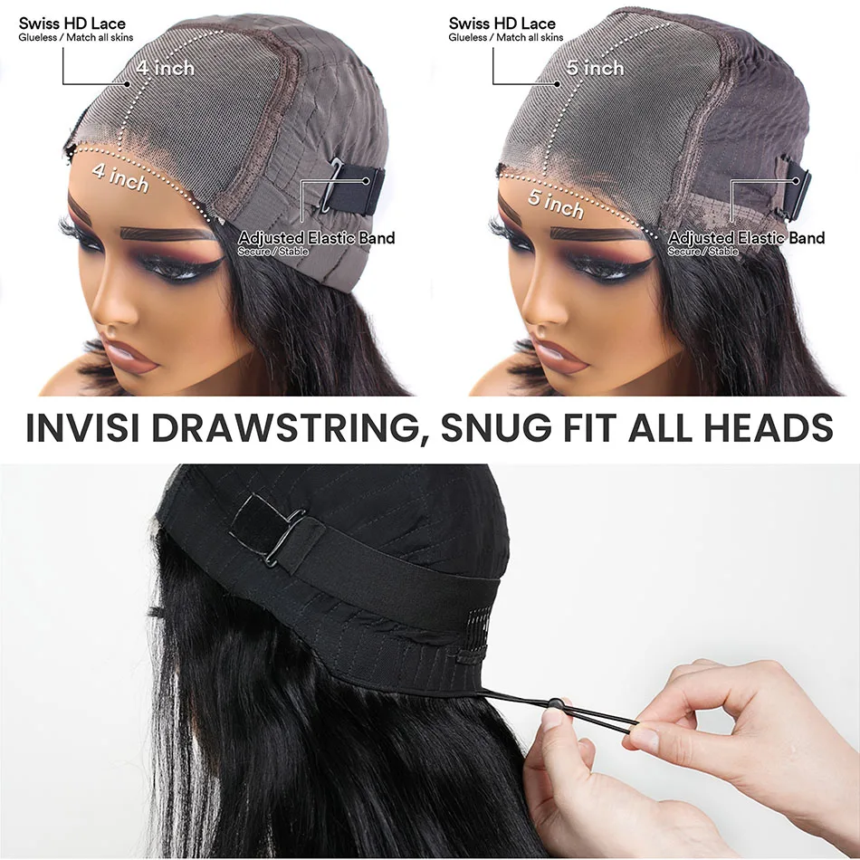 بوب الباروكات غلويليس Hd الدانتيل الباروكات شعر الإنسان 220 الكثافة بوب شعر مستعار مستقيم أسود طبيعي 5X5 الدانتيل قبل قطعها مع خصلات الشعر المستعار الإنسان