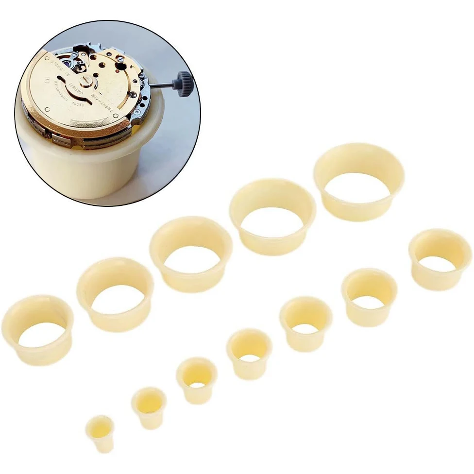 12PCS Plastic Watch Movement Holder Case Stand Stackable Kit Scratch-Free For Watchmaker watches Repair Tool parts