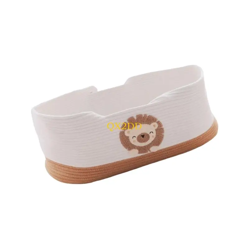 QX2D سلة نوم قطنية قابلة للتنفس للرضع خفيفة الوزن تصميم محمول لحديثي الولادة حتى عمر 6 أشهر #3