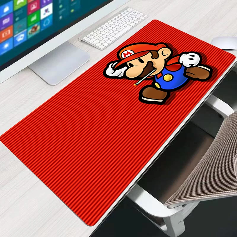 

Коврик для мыши 90x40 см M-Mario PC Speed для киберспортеров, офисный ноутбук, компьютерная клавиатура, нескользящий настольный коврик, коврик для мыши с замком по краям